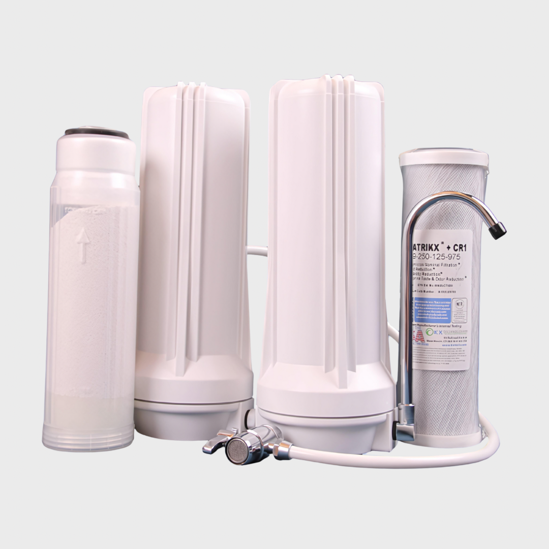 Twin Filtration System 10" Fluoride and CR1 - Benchtop